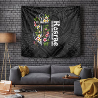 Kosrae Nautical Heritage Tapestry Polynesian Tribal Anchor With Plumeria Tropical Art