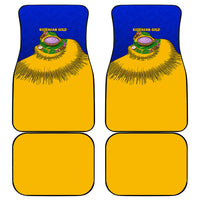 Kosrae Fafa Culinary Heritage Car Mats Kosraean Gold Taro Tradition Illustration With Coconut Leaves