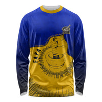Kosrae Fafa Culinary Heritage Long Sleeve Shirt Kosraean Gold Taro Tradition Illustration With Coconut Leaves