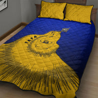 Kosrae Fafa Culinary Heritage Quilt Bed Set Kosraean Gold Taro Tradition Illustration With Coconut Leaves