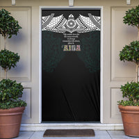 AIGA Always In Gods Arms Samoa Door Cover Polynesian Tribal Tattoo Art Family Heritage Faith