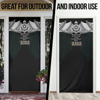 AIGA Always In Gods Arms Samoa Door Cover Polynesian Tribal Tattoo Art Family Heritage Faith
