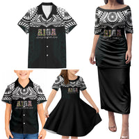 AIGA Always In Gods Arms Samoa Family Matching Puletasi and Hawaiian Shirt Polynesian Tribal Tattoo Art Family Heritage Faith