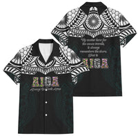 AIGA Always In Gods Arms Samoa Family Matching Summer Maxi Dress and Hawaiian Shirt Polynesian Tribal Tattoo Art Family Heritage Faith