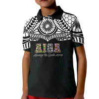 AIGA Always In Gods Arms Samoa Kid Polo Shirt Polynesian Tribal Tattoo Art Family Heritage Faith