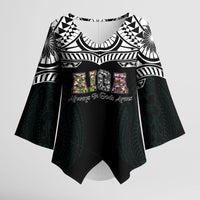 AIGA Always In Gods Arms Samoa Kimono Sleeve Blouse Polynesian Tribal Tattoo Art Family Heritage Faith