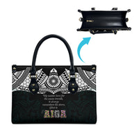 AIGA Always In Gods Arms Samoa Leather Bag Polynesian Tribal Tattoo Art Family Heritage Faith