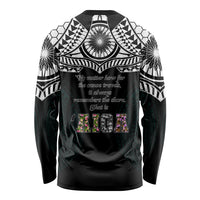 AIGA Always In Gods Arms Samoa Long Sleeve Shirt Polynesian Tribal Tattoo Art Family Heritage Faith