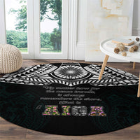 AIGA Always In Gods Arms Samoa Round Carpet Polynesian Tribal Tattoo Art Family Heritage Faith