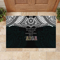 AIGA Always In Gods Arms Samoa Rubber Doormat Polynesian Tribal Tattoo Art Family Heritage Faith