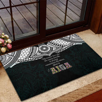 AIGA Always In Gods Arms Samoa Rubber Doormat Polynesian Tribal Tattoo Art Family Heritage Faith