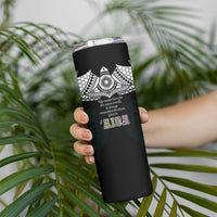 AIGA Always In Gods Arms Samoa Skinny Tumbler Polynesian Tribal Tattoo Art Family Heritage Faith