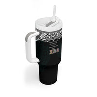 AIGA Always In Gods Arms Samoa Tumbler With Handle Polynesian Tribal Tattoo Art Family Heritage Faith