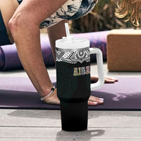 AIGA Always In Gods Arms Samoa Tumbler With Handle Polynesian Tribal Tattoo Art Family Heritage Faith
