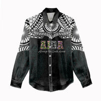 AIGA Always In Gods Arms Samoa Women Casual Shirt Polynesian Tribal Tattoo Art Family Heritage Faith