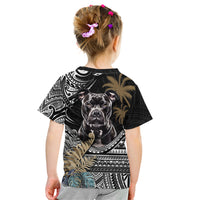 Polynesian Pitbull Kid T Shirt Polynesian Pattern And Pitbull TS04 - Polynesian Pride
