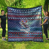 Tonga Christmas Quilt with Singing Whale Ocean Scene National Coat of Arms - Polynesian Pride