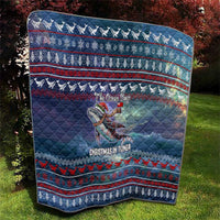 Tonga Christmas Quilt with Singing Whale Ocean Scene National Coat of Arms - Polynesian Pride