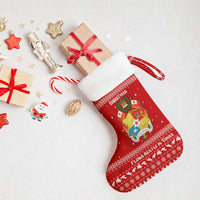 Tonga Christmas Stocking with Sea Turtle Coral Reef Design Snowflake Pattern and National Emblem TS04 - Polynesian Pride