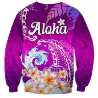 Hawaii Plumeria Flower Sweatshirt Plumeria FLowers And Polynesian Pattern TS04 - Polynesian Pride