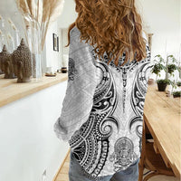 Hawaii Polynesian Women Casual Shirt Warrior symbol TS04 - Polynesian Pride