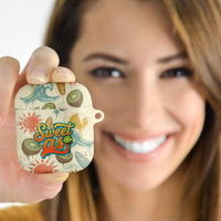 NZ Slang Sweet As Kiwi Shaka Sign AirPods Case New Zealand Surfboards Sun and Tropical Beach Retro