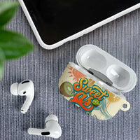 NZ Slang Sweet As Kiwi Shaka Sign AirPods Case New Zealand Surfboards Sun and Tropical Beach Retro