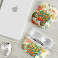 NZ Slang Sweet As Kiwi Shaka Sign AirPods Case New Zealand Surfboards Sun and Tropical Beach Retro