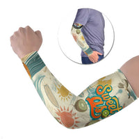 NZ Slang Sweet As Kiwi Shaka Sign Arm Sleeves New Zealand Surfboards Sun and Tropical Beach Retro