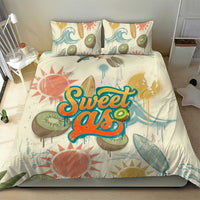 NZ Slang Sweet As Kiwi Shaka Sign Bedding Set New Zealand Surfboards Sun and Tropical Beach Retro