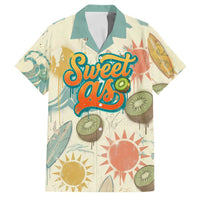 NZ Slang Sweet As Kiwi Shaka Sign Family Matching Long Sleeve Bodycon Dress and Hawaiian Shirt New Zealand Surfboards Sun and Tropical Beach Retro TS04 Dad's Shirt - Short Sleeve Beige - Polynesian Pride