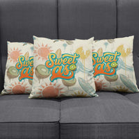 NZ Slang Sweet As Kiwi Shaka Sign Pillow Cover New Zealand Surfboards Sun and Tropical Beach Retro