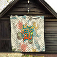 NZ Slang Sweet As Kiwi Shaka Sign Quilt New Zealand Surfboards Sun and Tropical Beach Retro
