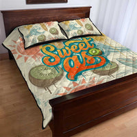 NZ Slang Sweet As Kiwi Shaka Sign Quilt Bed Set New Zealand Surfboards Sun and Tropical Beach Retro