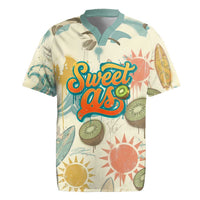 NZ Slang Sweet As Kiwi Shaka Sign Rugby Jersey New Zealand Surfboards Sun and Tropical Beach Retro