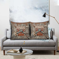 Choice Bro Graffiti Handshake Pillow Cover New Zealand Slang Fern Brick Wall and Urban Street Art