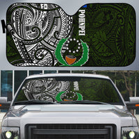 Pohnpei Federated States Of Micronesia Auto Sun Shade Polynesian Tribal Heritage Art With Kaselehlie State Seal