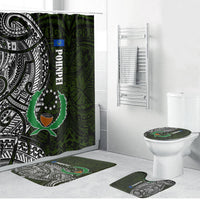 Pohnpei Federated States Of Micronesia Bathroom Set Polynesian Tribal Heritage Art With Kaselehlie State Seal