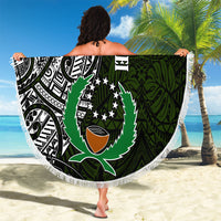 Pohnpei Federated States Of Micronesia Beach Blanket Polynesian Tribal Heritage Art With Kaselehlie State Seal