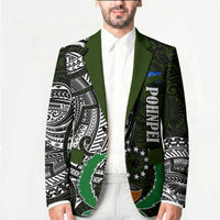 Pohnpei Federated States Of Micronesia Blazer Polynesian Tribal Heritage Art With Kaselehlie State Seal