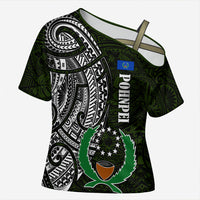 Pohnpei Federated States Of Micronesia Cross Shoulder Shirt Polynesian Tribal Heritage Art With Kaselehlie State Seal