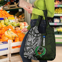 Pohnpei Federated States Of Micronesia Grocery Bag Polynesian Tribal Heritage Art With Kaselehlie State Seal