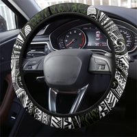 Pohnpei Federated States Of Micronesia Steering Wheel Cover Polynesian Tribal Heritage Art With Kaselehlie State Seal