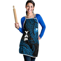 Yap Island Tribal Heritage Apron Micronesian Polynesian Tattoo Pattern Blue Black Cultural Art