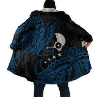 Yap Island Tribal Heritage Cloak Micronesian Polynesian Tattoo Pattern Blue Black Cultural Art