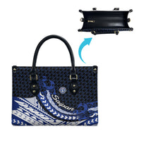 Northern Mariana Islands Saipan Leather Bag Polynesian Tribal Pattern - Commonwealth Seal Art