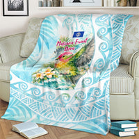 Saipan CMNI Blanket Polynesian Northern Mariana Islands Fruit Dove Watercolor