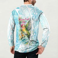 Saipan CMNI Button Sweatshirt Polynesian Northern Mariana Islands Fruit Dove Watercolor