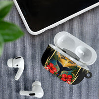 Personalized Masefau American Samoa Whale AirPods Case Polynesian Tribal Pattern Tropical Hibiscus