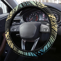 Masefau American Samoa Whale Steering Wheel Cover Polynesian Tribal Pattern Tropical Hibiscus